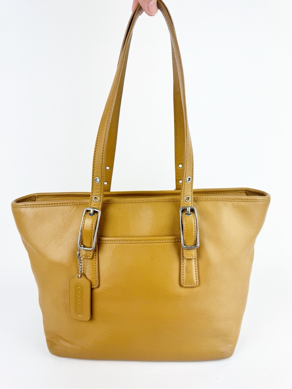 Vintage Coach Legacy Market Tote Genuine Leather Handbag 9847